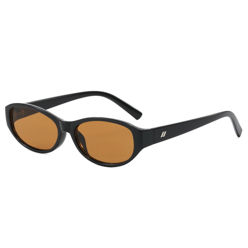 Slim Oval Frame Retro Sunglasses - NO05