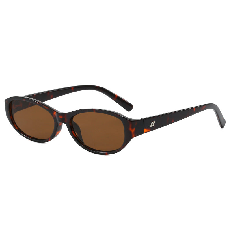 Slim Oval Frame Retro Sunglasses - NO06