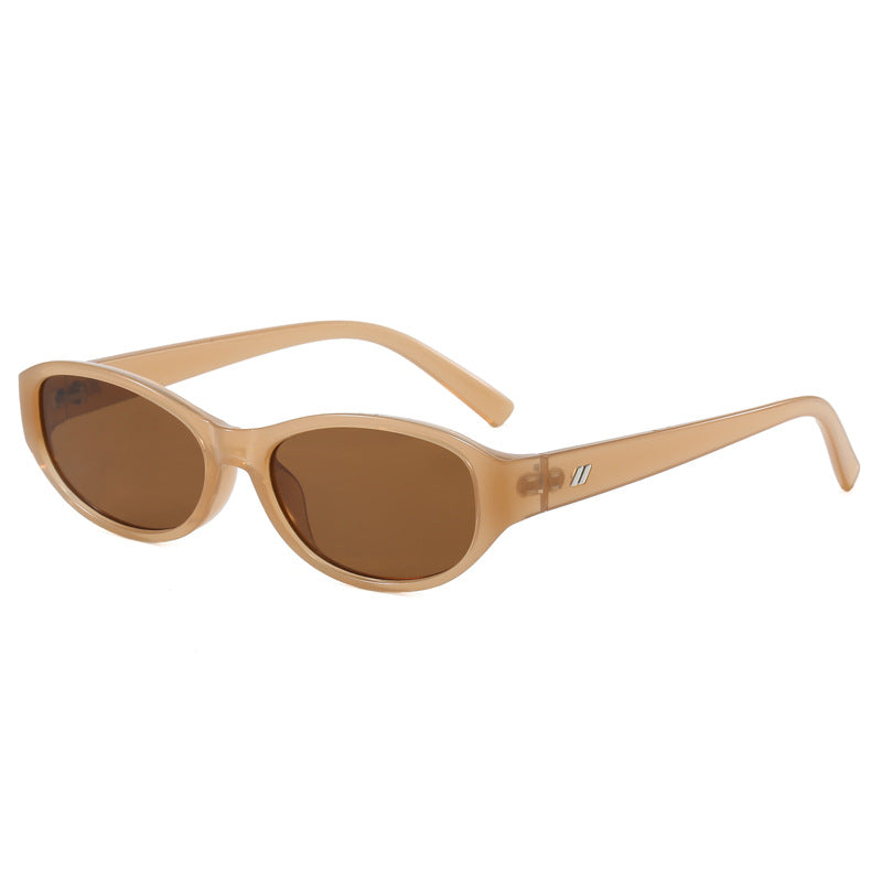 Slim Oval Frame Retro Sunglasses - NO07