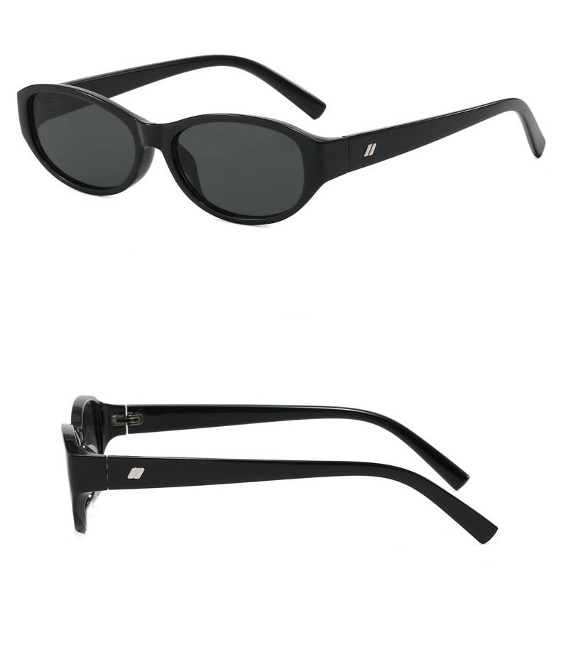 Slim Oval Frame Retro Sunglasses - view 2