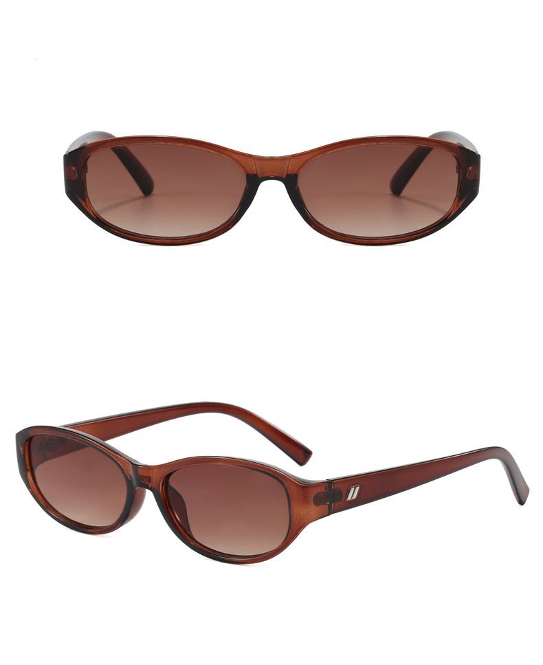 Slim Oval Frame Retro Sunglasses - view 3