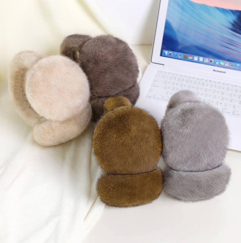 Thick Faux Fur Round Winter Earmuffs