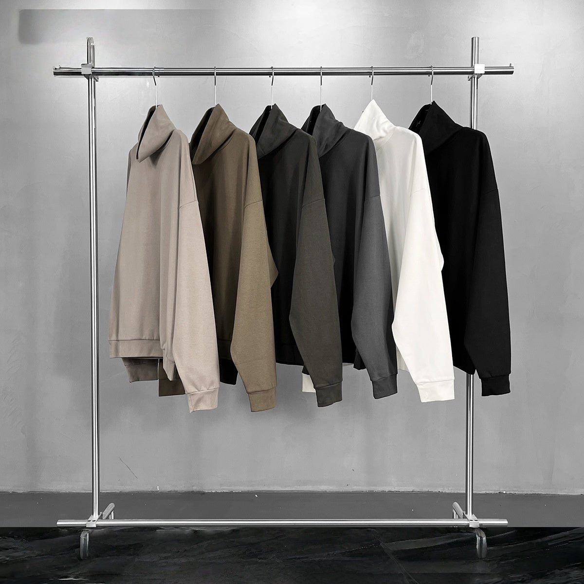 Oversized Funnel Neck Long Sleeve Top - view 6
