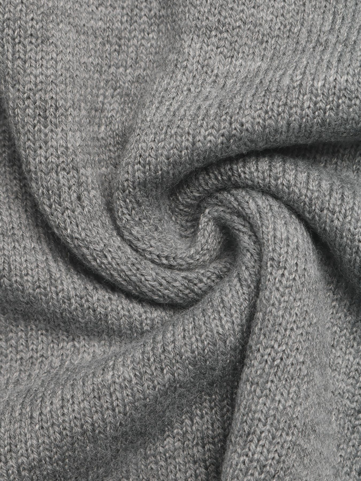 Layered Look Knit Sweater With Contrast Collar - DarkGray - 2