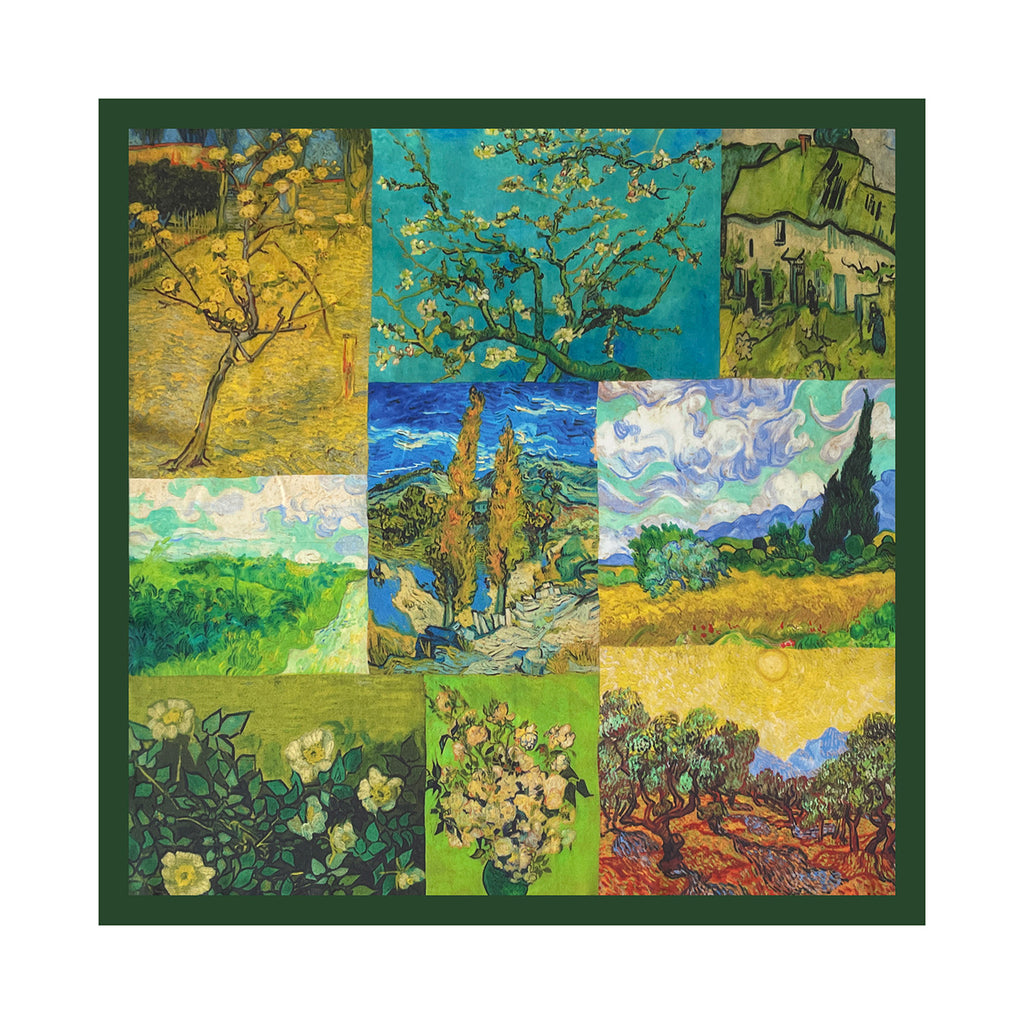 Art Patchwork Print Square Bandana Scarf - NO-1