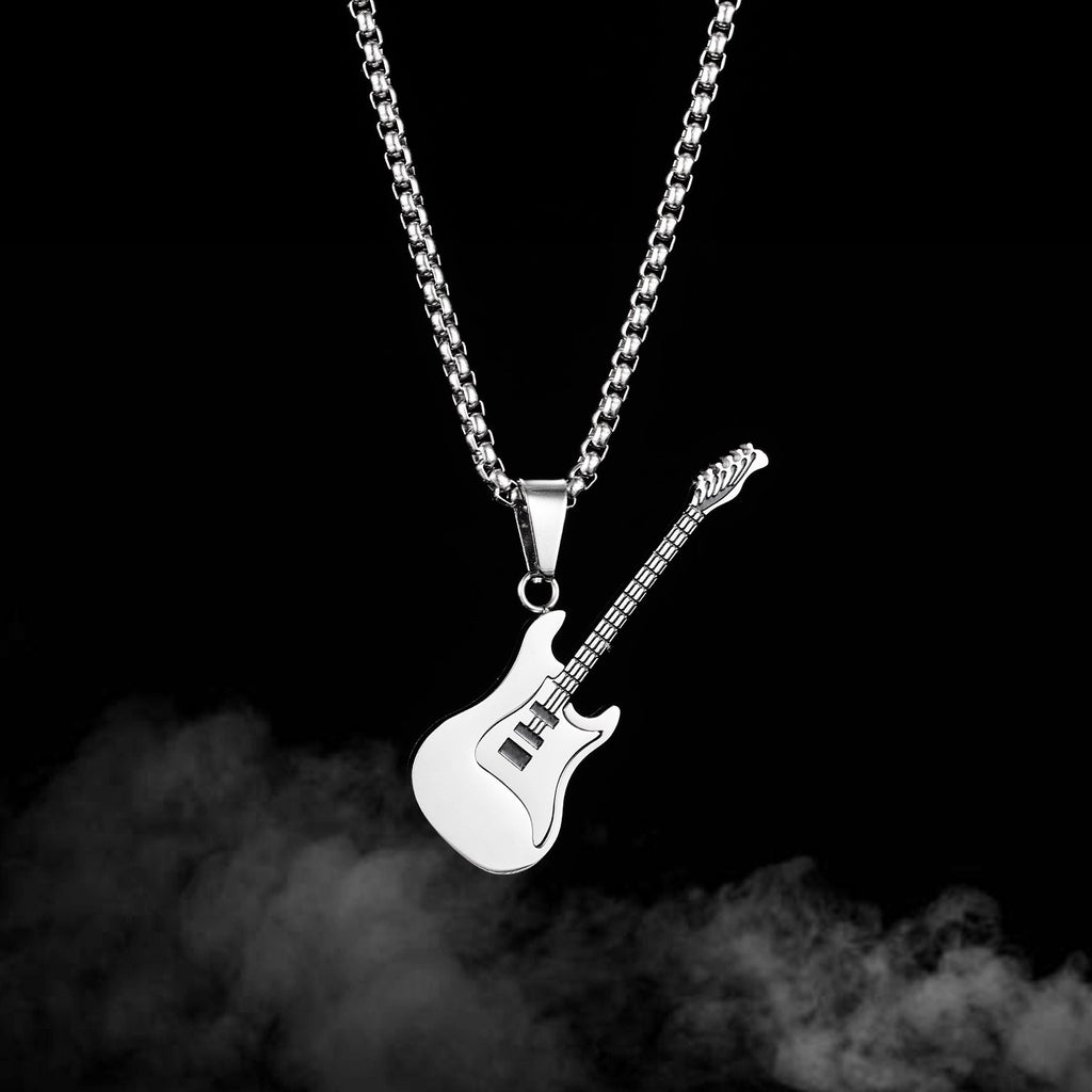 Electric Guitar Pendant Chain Necklace