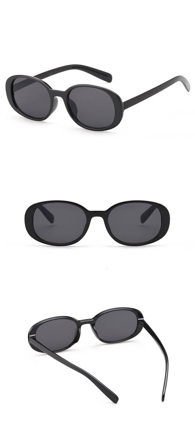 Vintage Oval Narrow Frame Sunglasses - view 3