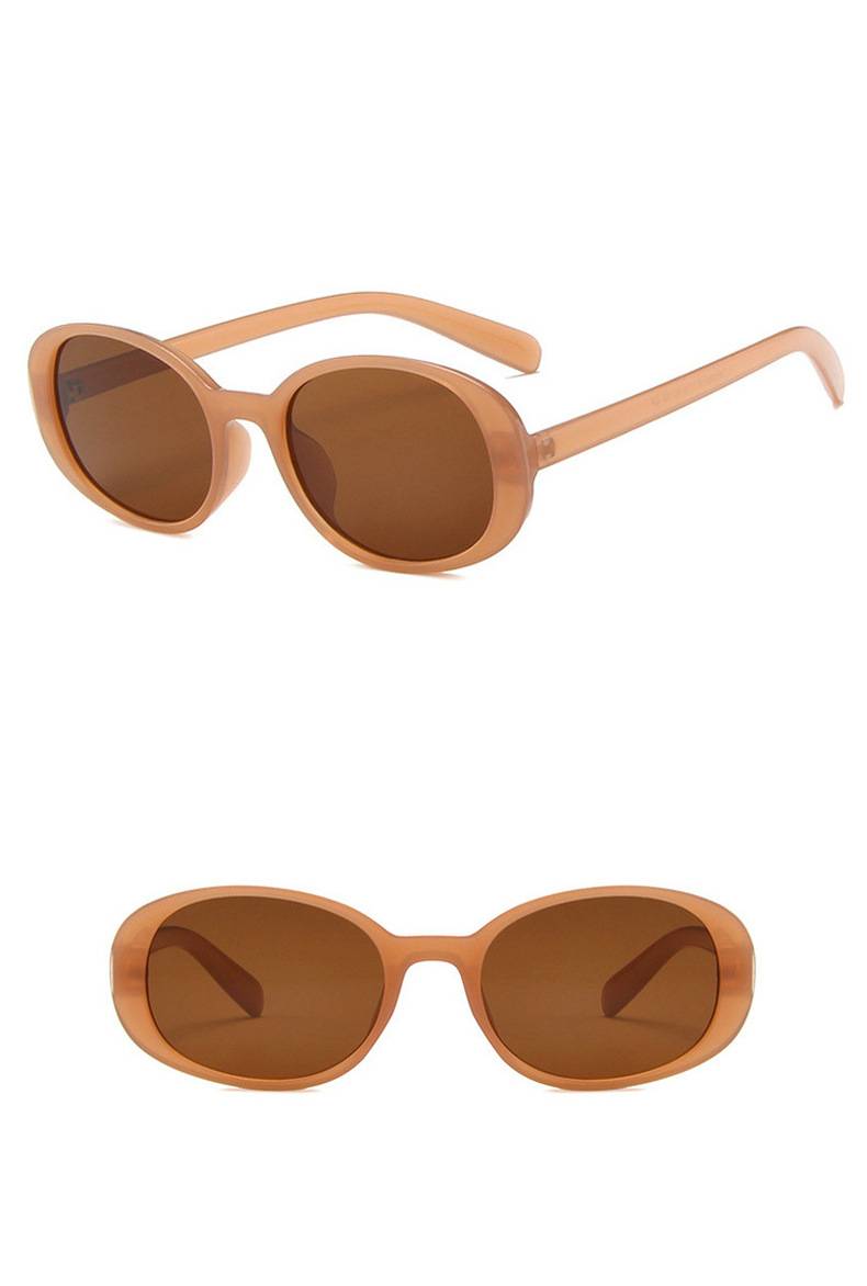 Vintage Oval Narrow Frame Sunglasses - view 4