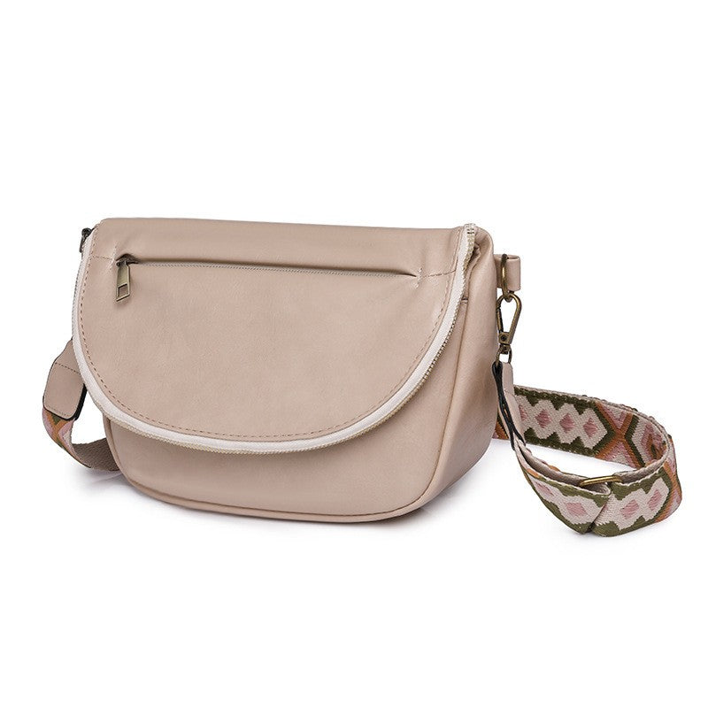 Half Moon Crossbody Bag With Guitar Strap