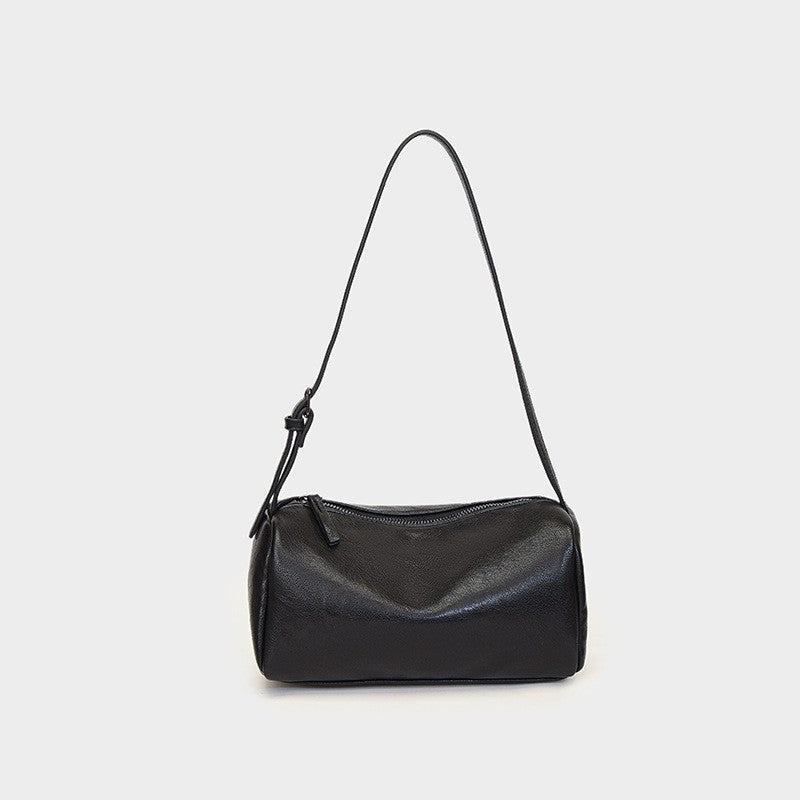 Barrel Shoulder Bag with Knotted Strap