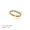 Studded Slim Band Everyday Ring - Gold
