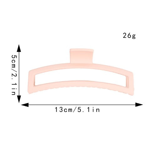 Long Curved Rectangle Hair Claw Clip - view 4