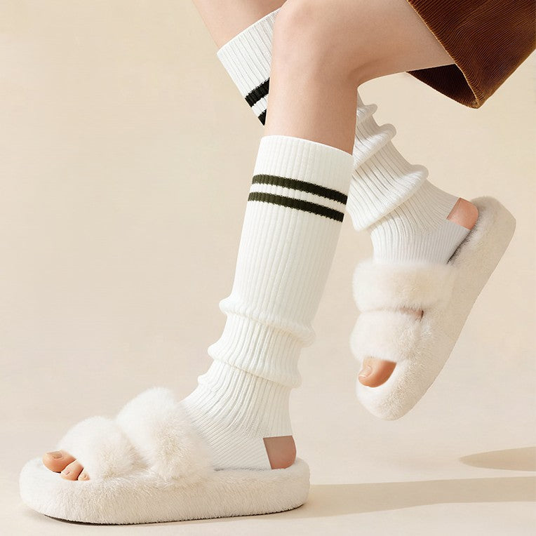 Varsity Stripe Ribbed Knit Sock Sleeves