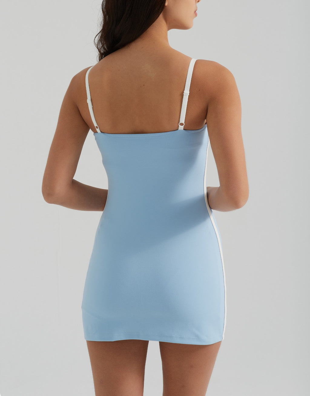 Tennis Dress With Shorts and Contrast Piping - view 1