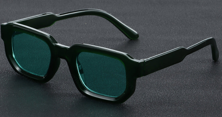 Chunky Square Frame Retro Sunglasses - Color_12