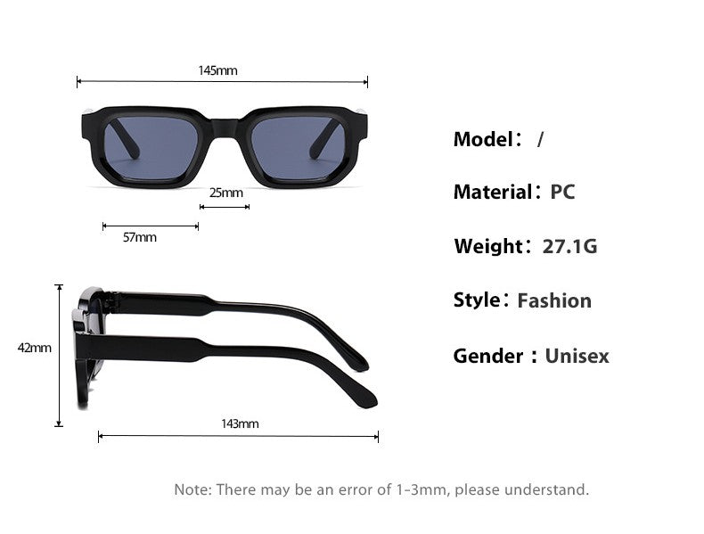 Chunky Square Frame Retro Sunglasses