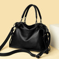 Slouchy Pebble Grain Satchel With Shoulder Strap