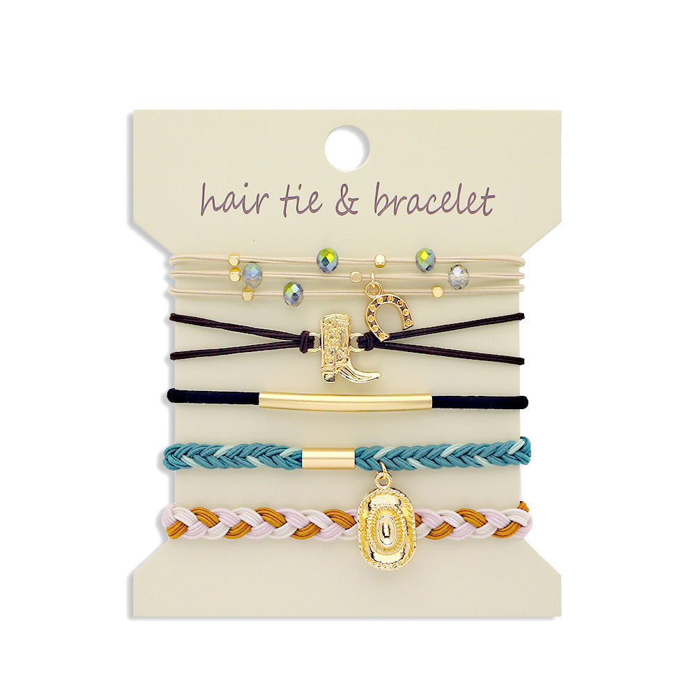 Mixed Charm Elastic Hair Tie Bracelets - Boots