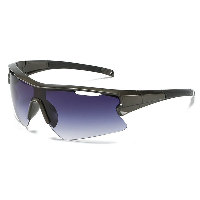 Half Rim Shield Cycling Sunglasses - C2