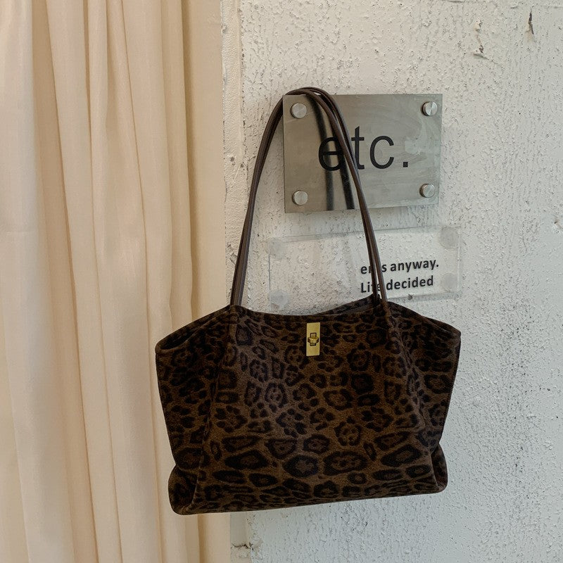 Slouchy Faux Suede Shopper Tote with Zip Pouch