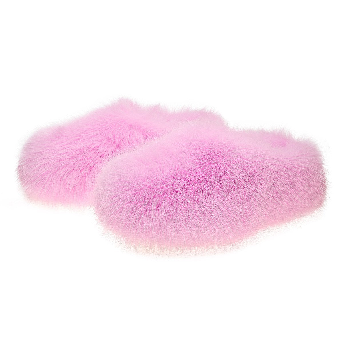 Fluffy Faux Fur Closed Toe Slippers