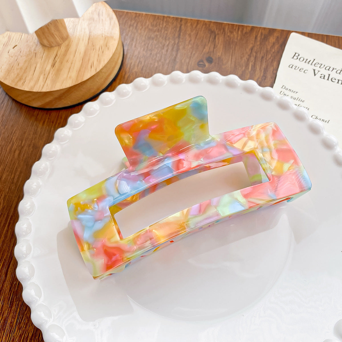 Candy Rainbow Acetate Hair Claw Clip - Style_09