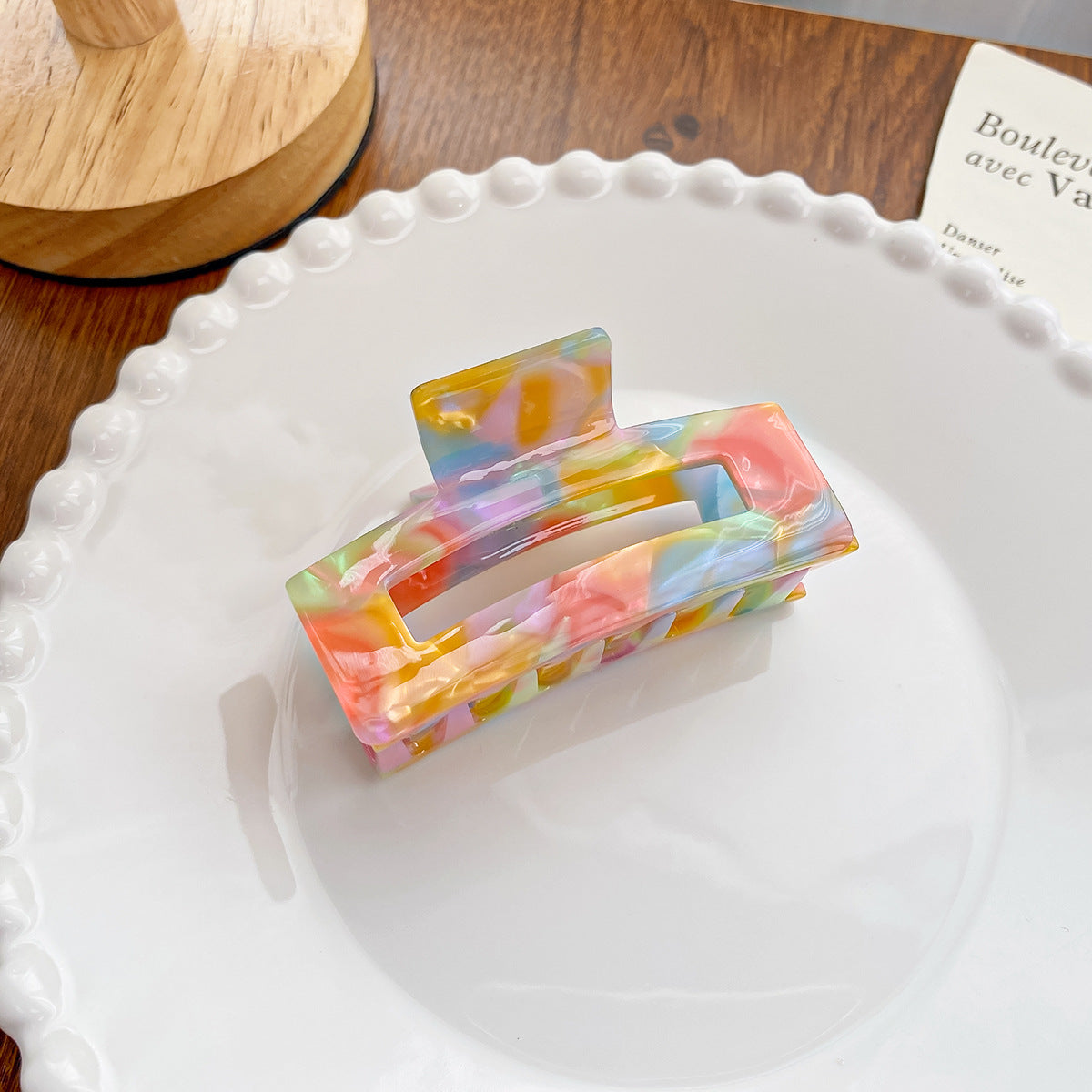 Candy Rainbow Acetate Hair Claw Clip - Style_11