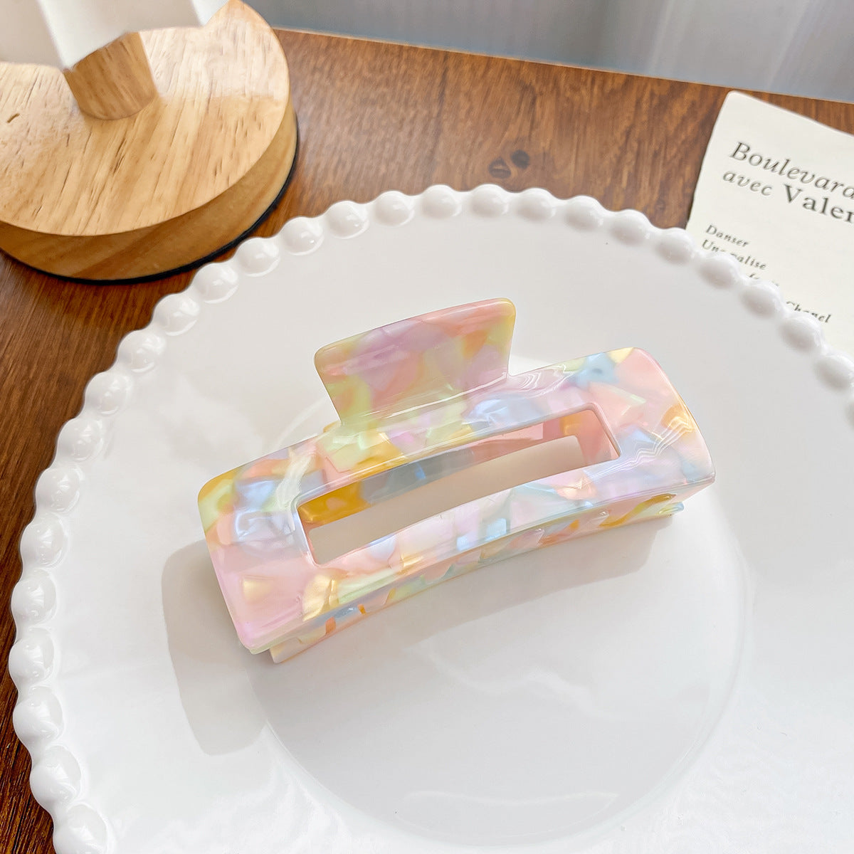 Candy Rainbow Acetate Hair Claw Clip - Style_M