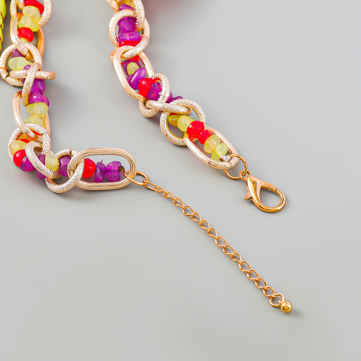 Enamel Starfish And Shell Beach Necklace - Purple - 2