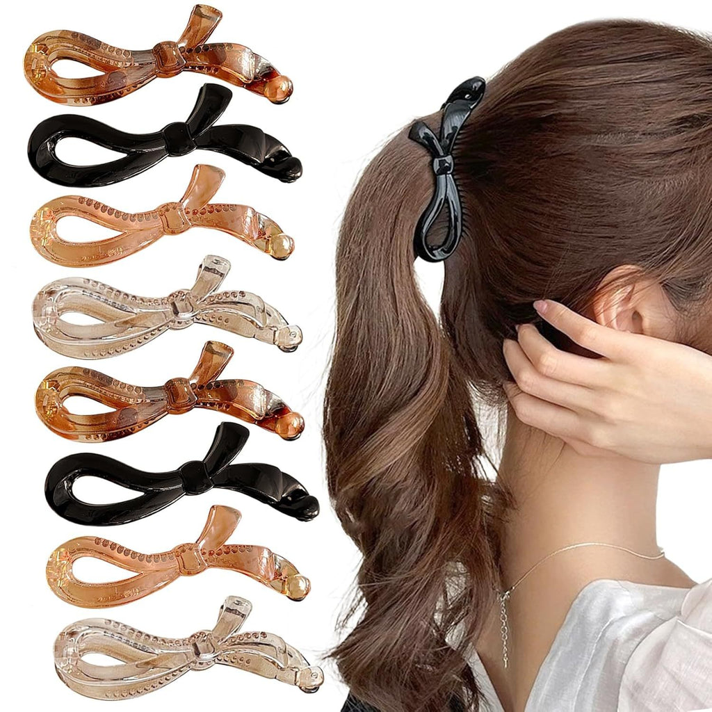 Bow Shaped Banana Clip Ponytail Hair Pin - view 1