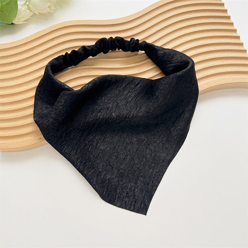 Reversible Triangle Hair Scarf Band - Black