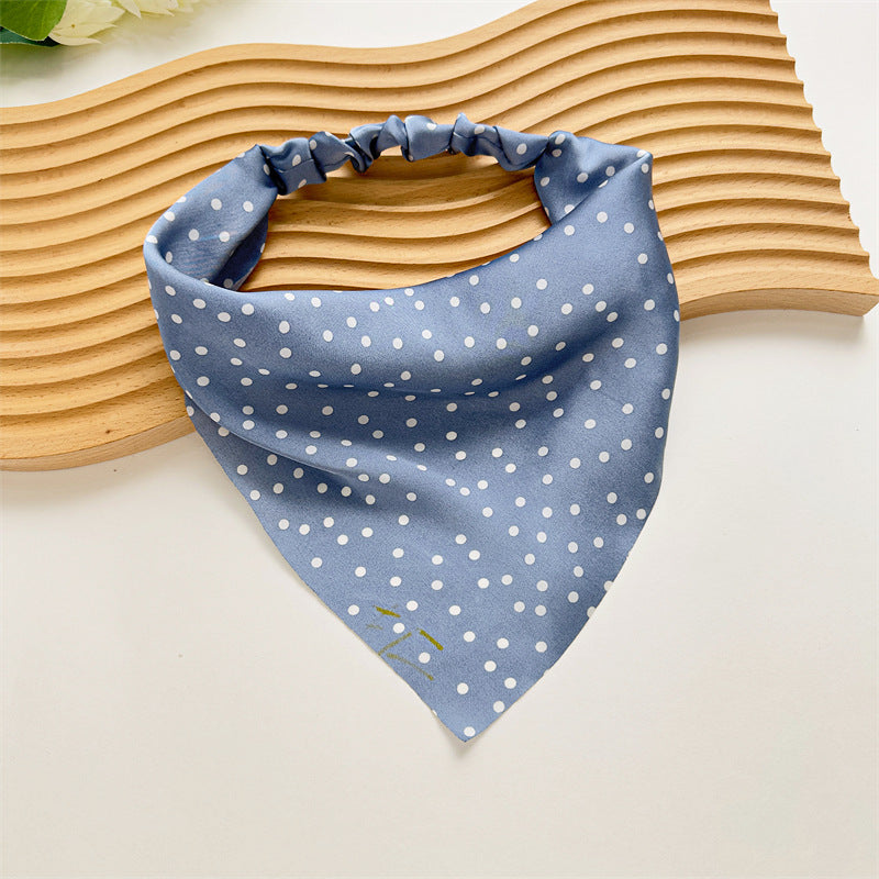 Reversible Triangle Hair Scarf Band - Blue