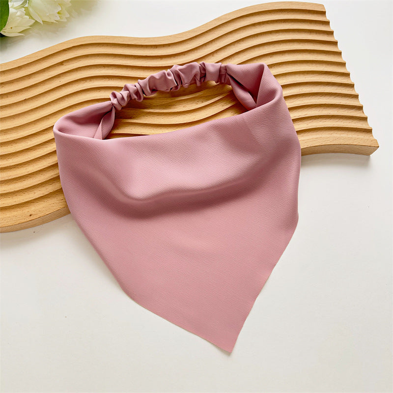 Reversible Triangle Hair Scarf Band - Pink