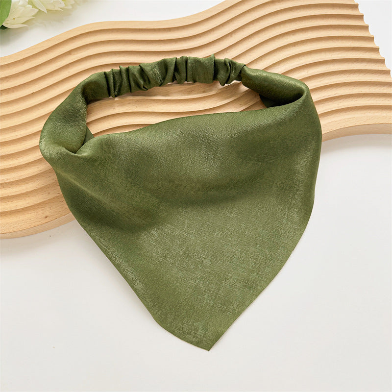 Reversible Triangle Hair Scarf Band - green