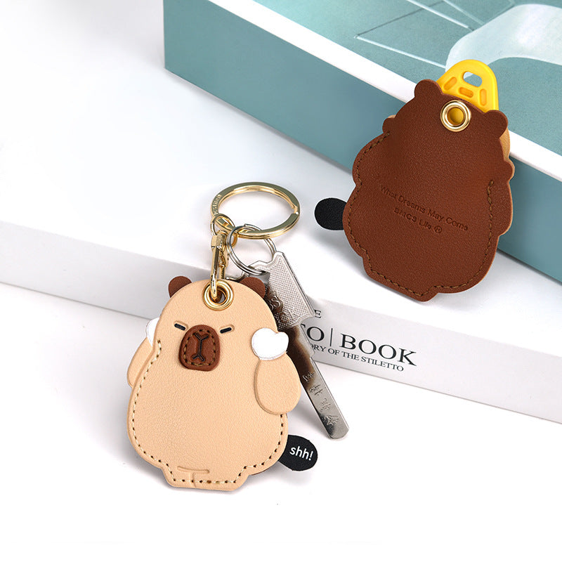 Chubby Animal Heart Keyring Bag Charm - Kapibala - 1