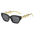 Chain Link Temple Cat Eye Sunglasses - NO01