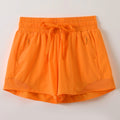 Quick Dry Athletic Shorts With Zip Pockets - Orange