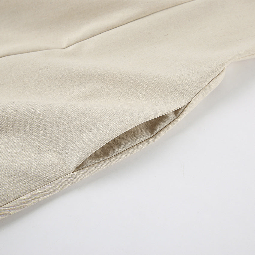 Strapless Bandeau Smocked Back Maxi Dress - Khaki - 7
