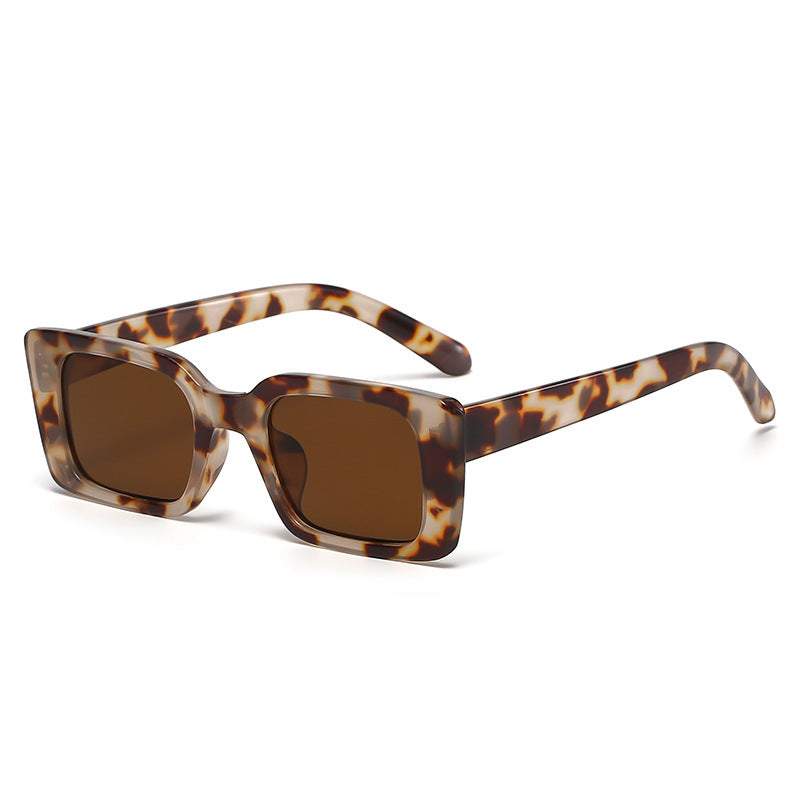 Retro Chunky Rectangle UV400 Sunglasses - Decor_W