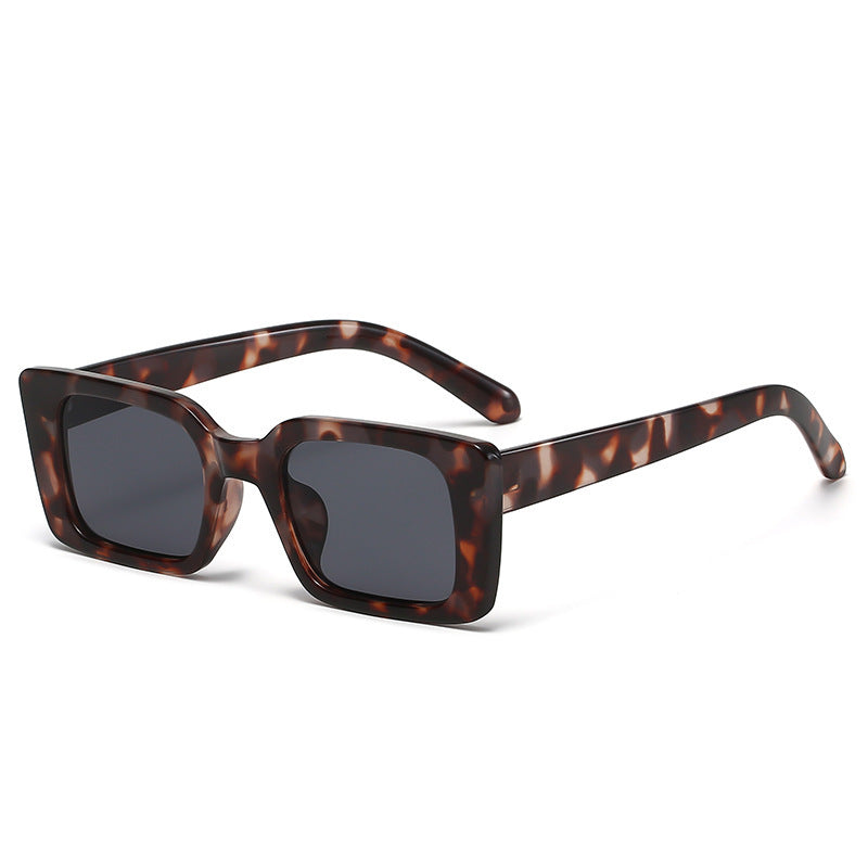 Retro Chunky Rectangle UV400 Sunglasses - Hawksbill