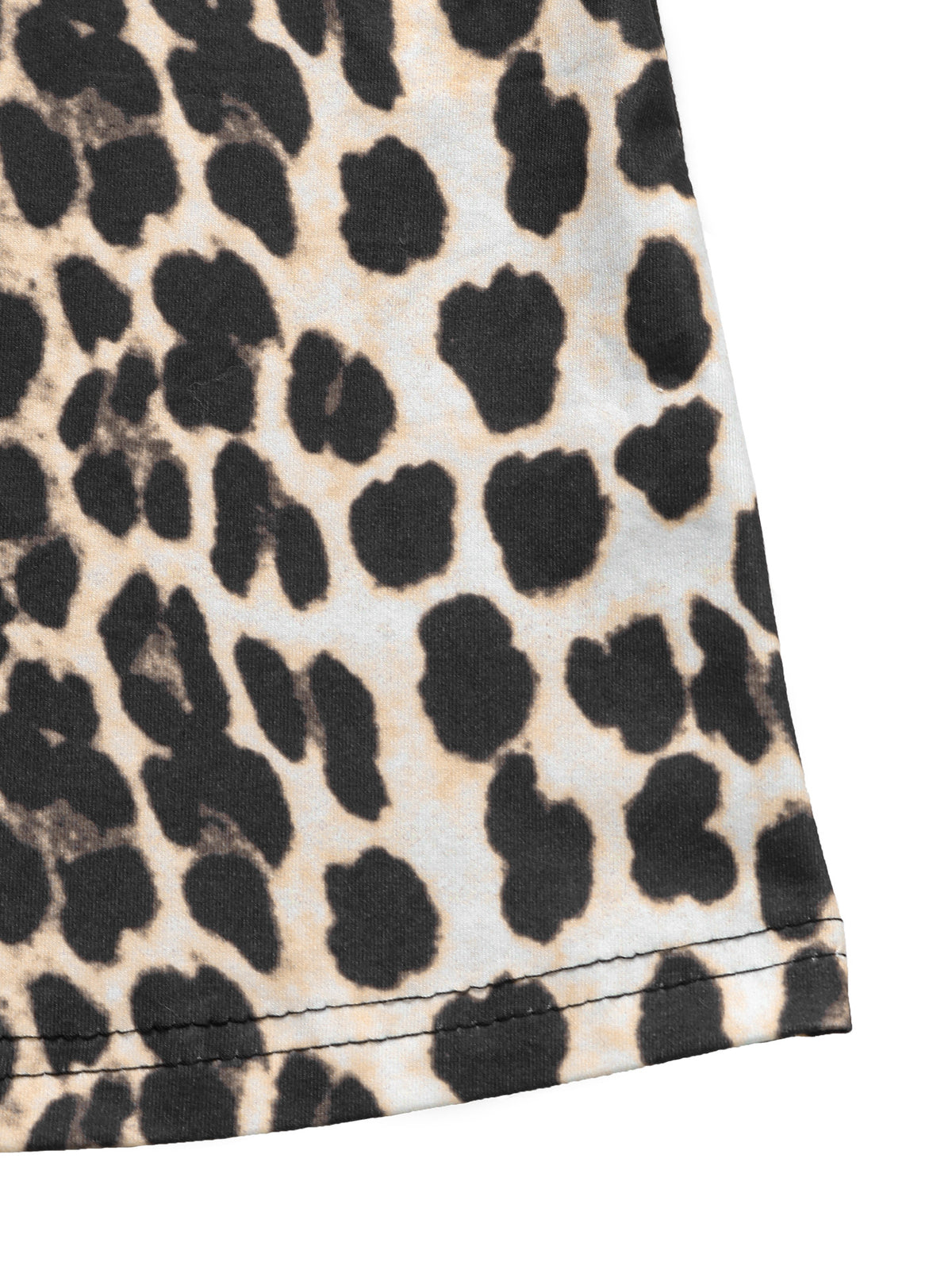 Square Neck Animal Panel Maxi Dress - Black - 6