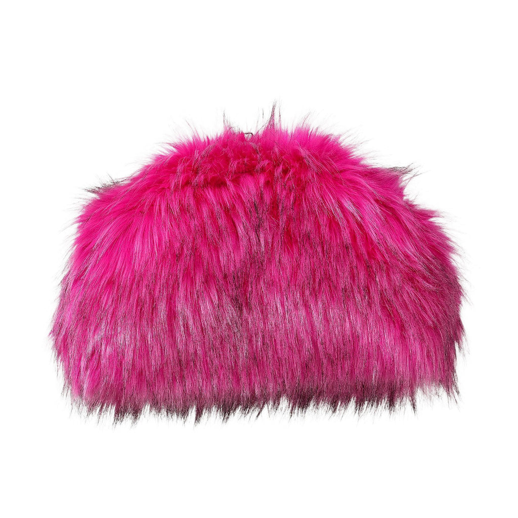 Oversized Faux Fur Frame Clutch