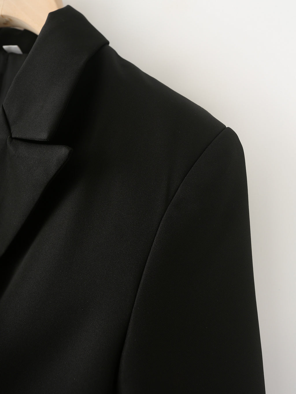 Pleated Contrast Cuff Drawstring Blazer - Black - 2