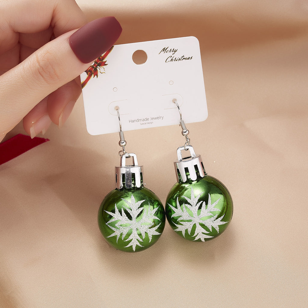 Christmas Ornament Ball Drop Earrings - Color_03