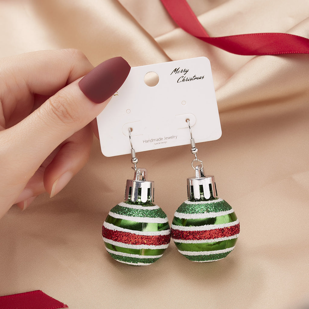 Christmas Ornament Ball Drop Earrings - Color_05
