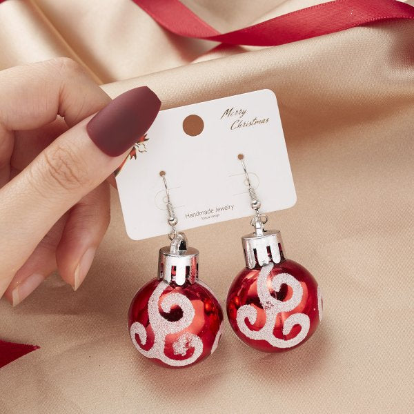 Christmas Ornament Ball Drop Earrings - Color_07
