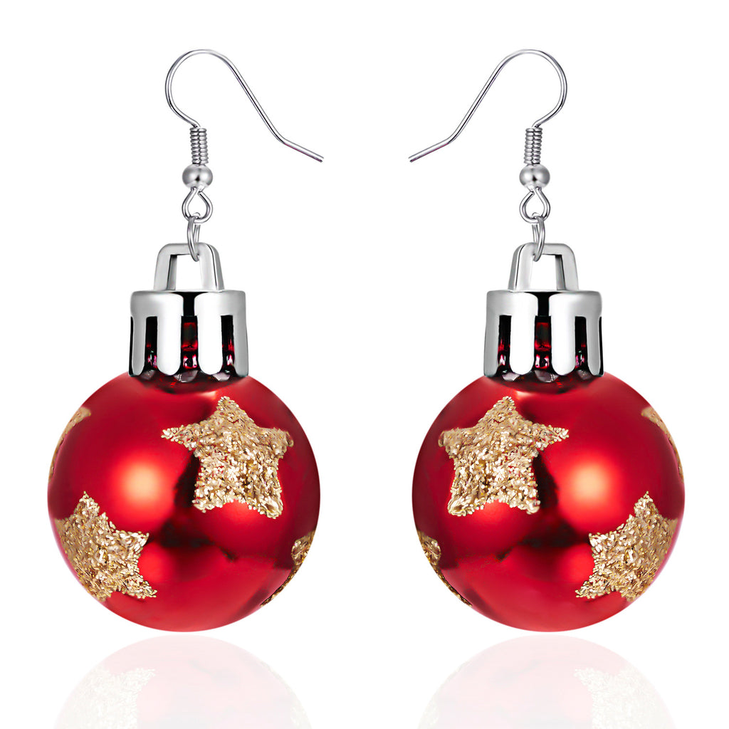 Christmas Ornament Ball Drop Earrings - view 1