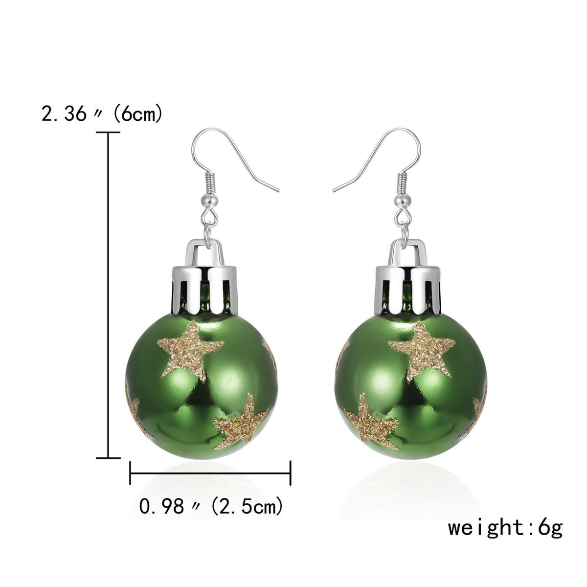Christmas Ornament Ball Drop Earrings - view 2