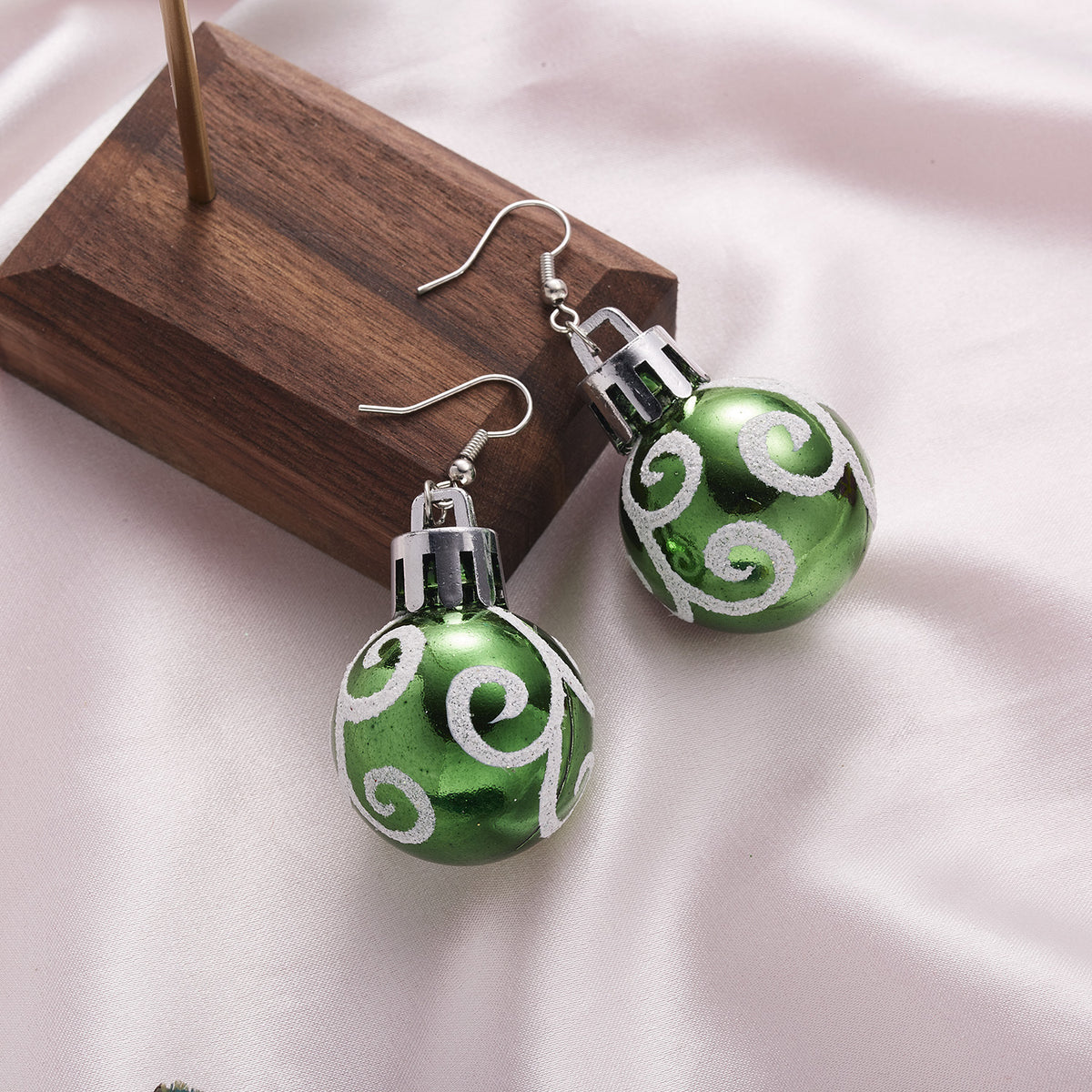 Christmas Ornament Ball Drop Earrings - view 3
