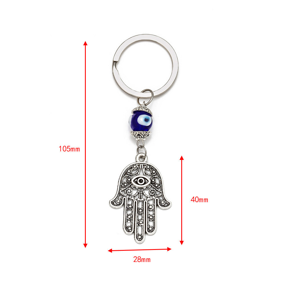 Evil Eye Hamsa Charm Keychain - view 1